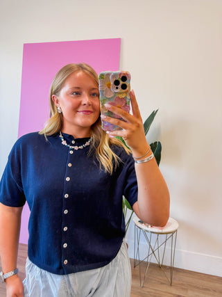 Tatum Knit Top-Midnight