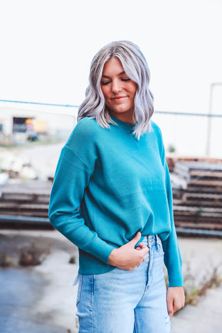 Angela Sweater-Teal