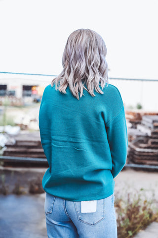 Angela Sweater-Teal