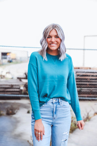 Angela Sweater-Teal