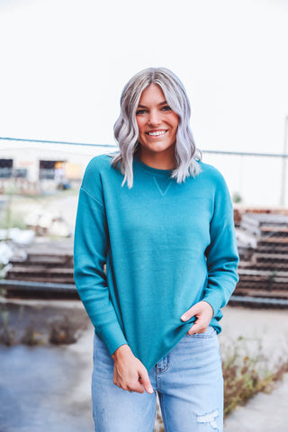 Angela Sweater-Teal