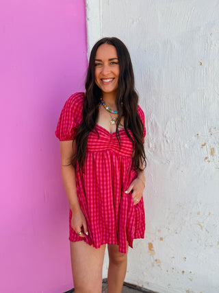 Pick Me Gingham Romper