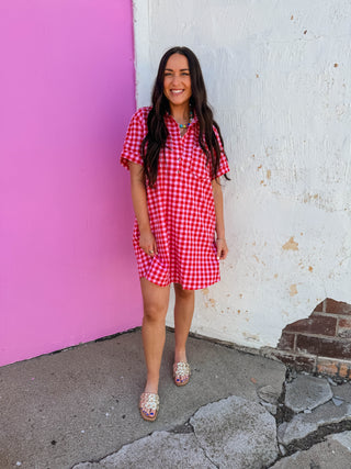 Easy Days Gingham Mini Dress – IKT