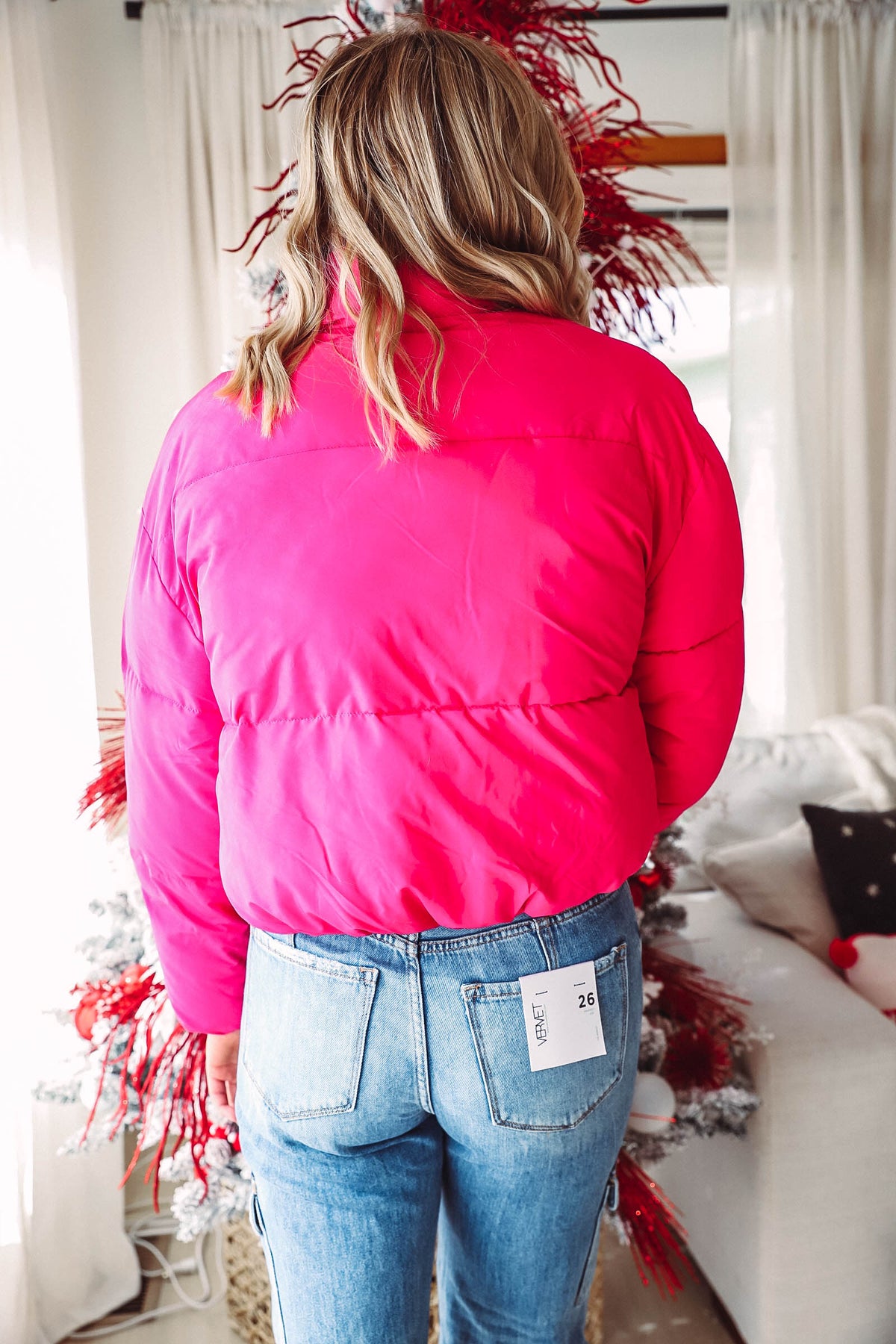 Lennon Puffer Jacket-Pink