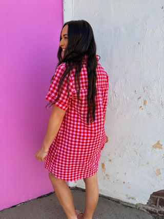 Easy Days Gingham Mini Dress