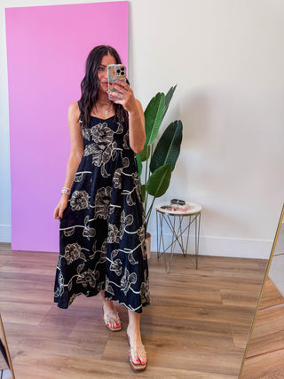 Janie Floral Midi Dress