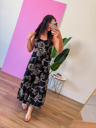 Janie Floral Midi Dress