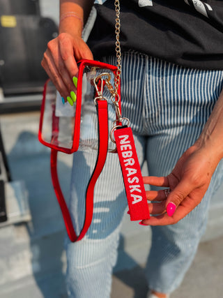 Nebraska Gameday Beaded Wristlet