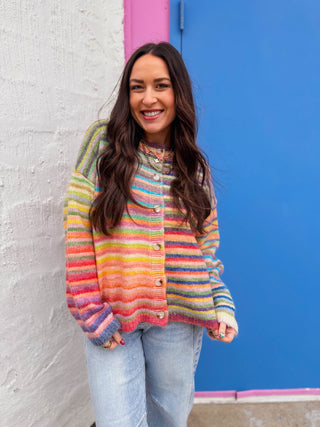 Over The Rainbow Cardigan-Sky/Purple