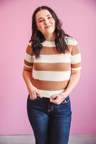 Kayla Striped Knit Top