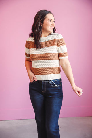 Kayla Striped Knit Top