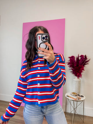 Everyday Edge Striped Cardigan