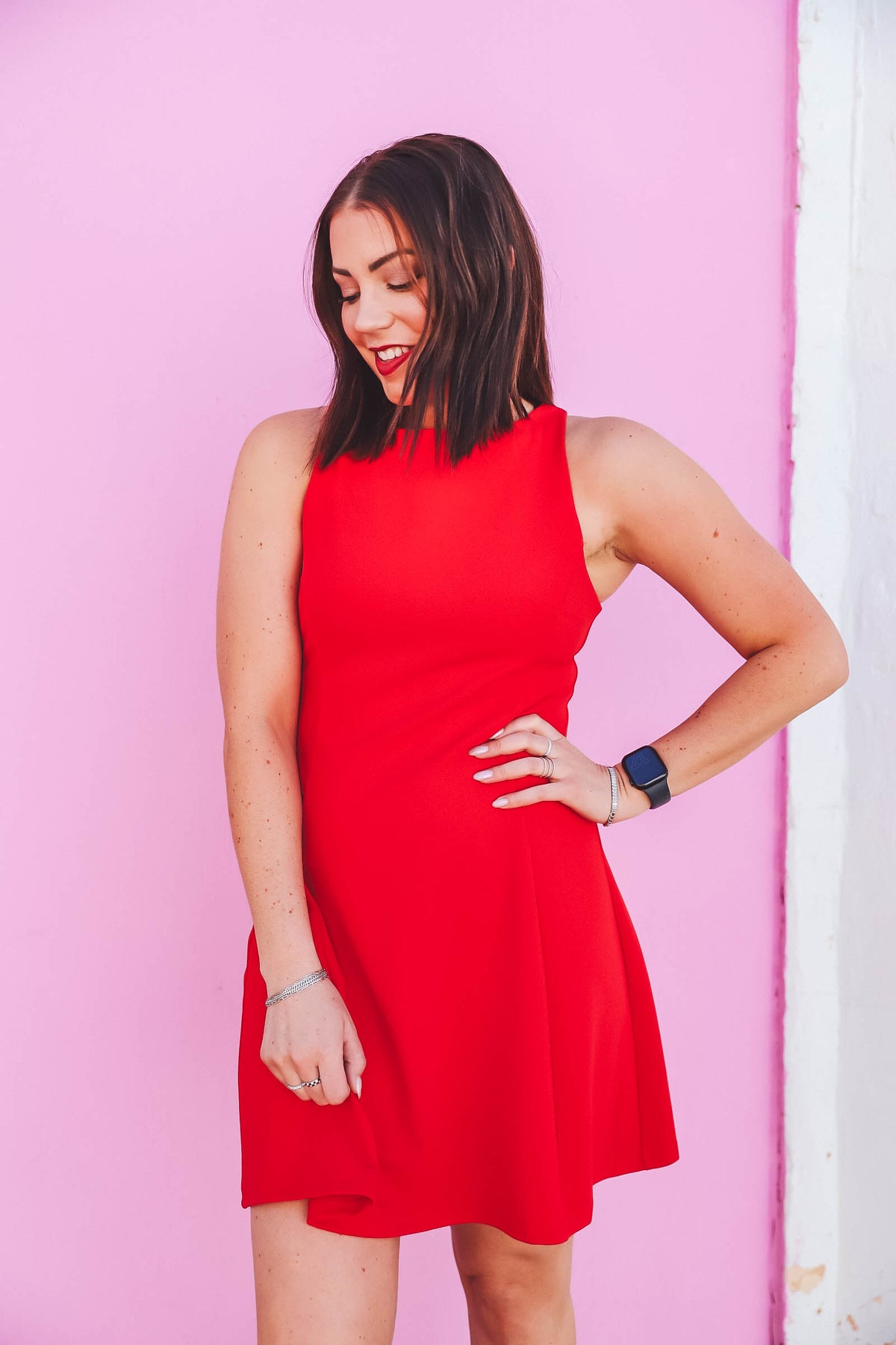 Lauren Mini Dress-Red