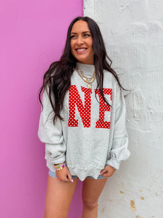 NE Polka Dot Mock Neck