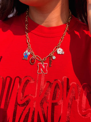 Nebraska Huskers Gameday Charm Necklace