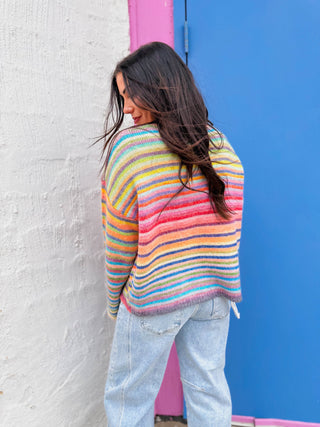 Over The Rainbow Cardigan-Sky/Purple