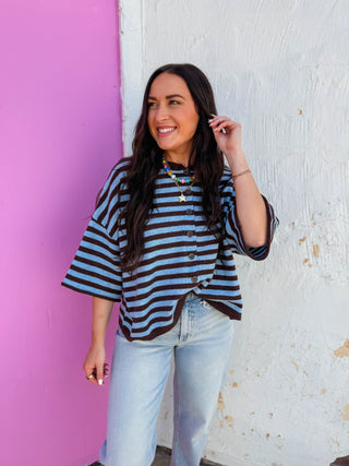 Kimberly Striped Knit Top