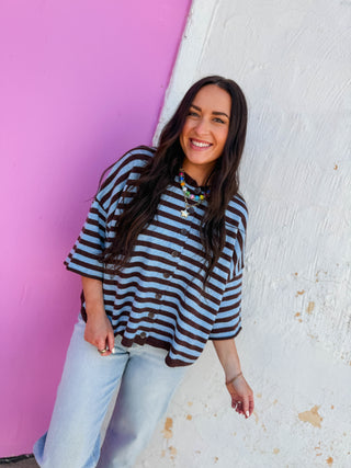 Kimberly Striped Knit Top