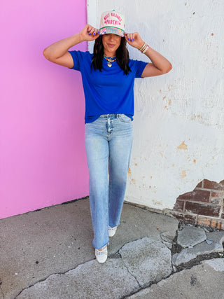 On Repeat Tee-Royal Blue