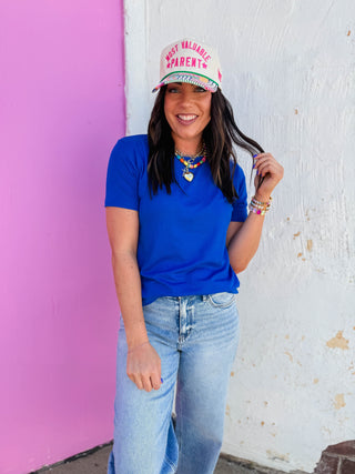 On Repeat Tee-Royal Blue