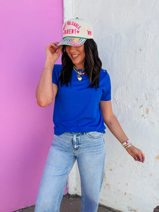 On Repeat Tee-Royal Blue
