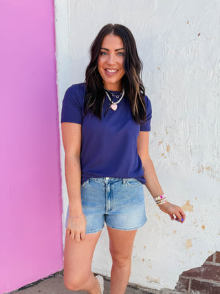 On Repeat Tee-Navy