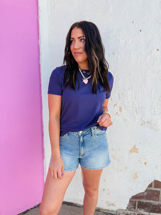 On Repeat Tee-Navy