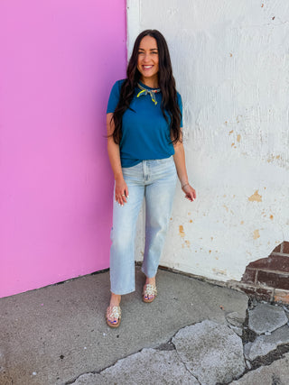On Repeat Tee-Teal