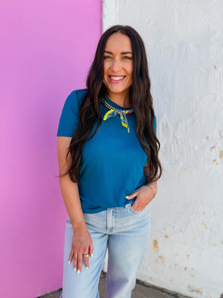 On Repeat Tee-Teal