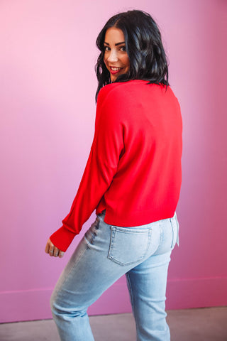 Vanessa Sweater-Red