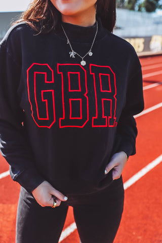 Nebraska Oversized Outline Cropped Crewneck