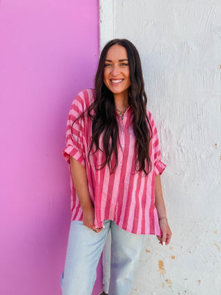 Karli Striped Button Down