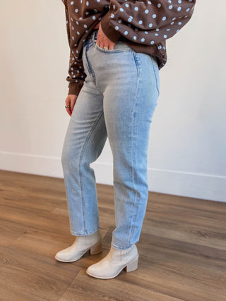 Hendrix High Rise Tapered Leg Denim