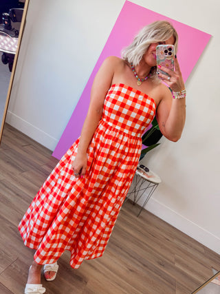 Fresh Start Midi Dress-Orange