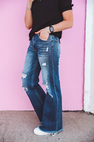 Liz High Rise Wide Leg Denim