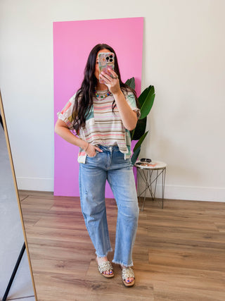 In Line Patchwork Tee