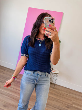 Leslie Waffle Knit Top