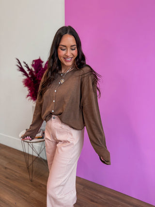 Cozy Core Cardigan-Espresso