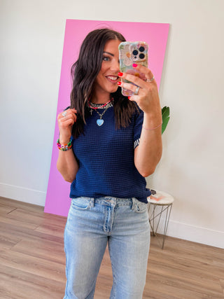 Leslie Waffle Knit Top