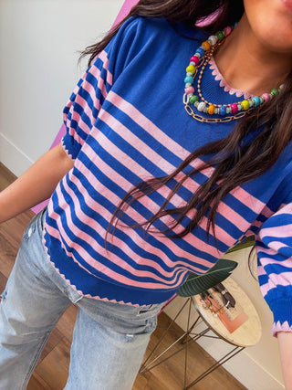 Chloe Striped Knit Top