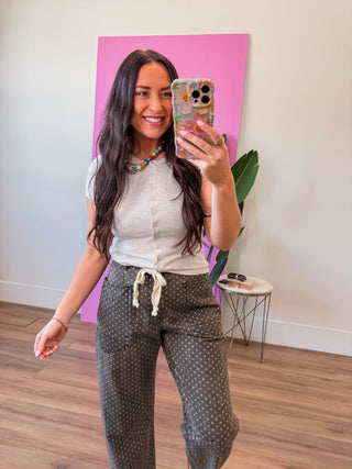 Astrid Polka Dot Barrel Pants