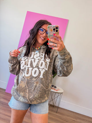 Jesus Loves You Camo Hoodie