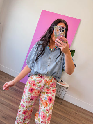 Angie Denim Top