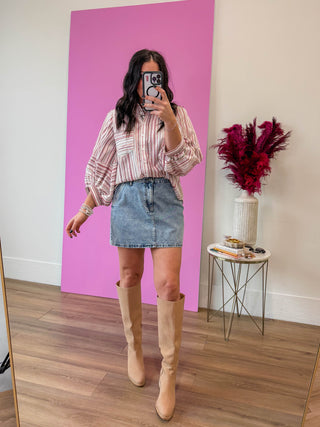 Kelley Striped Button Down