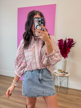 Kelley Striped Button Down