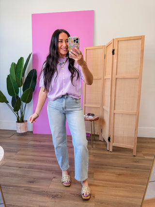 Tatum Knit Top-Lavender