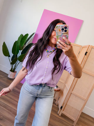 Tatum Knit Top-Lavender
