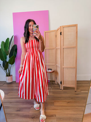 Laney Striped Midi Dress