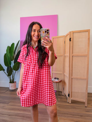Easy Days Gingham Mini Dress