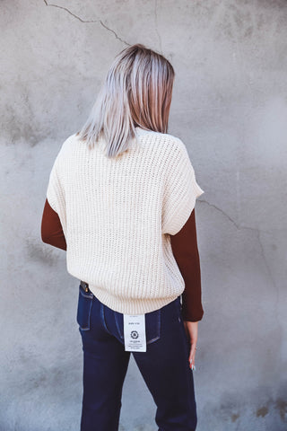 Keely Sweater Top-Cream